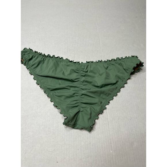 Shade & Shore Green Ruffle Trim Booty Scrunch Womens Swim Bottoms Size XL - Picture 2 of 4